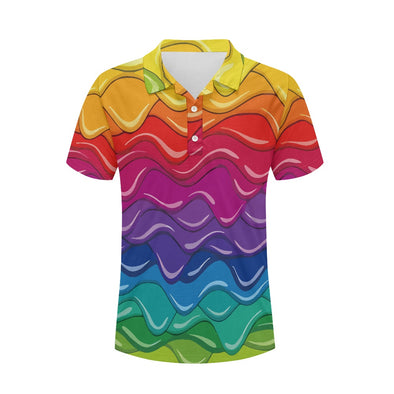 Men's Rainbow Ripple Polo Shirt