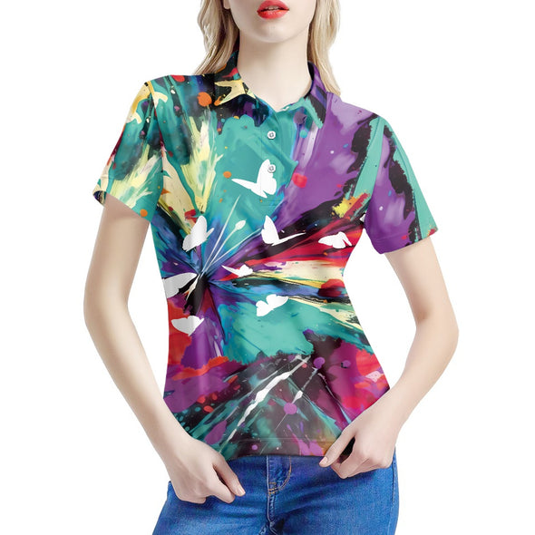 Women's ButterflyBurst Polo Shirt