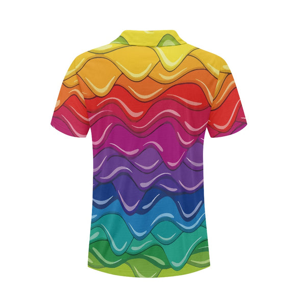 Men's Rainbow Ripple Polo Shirt