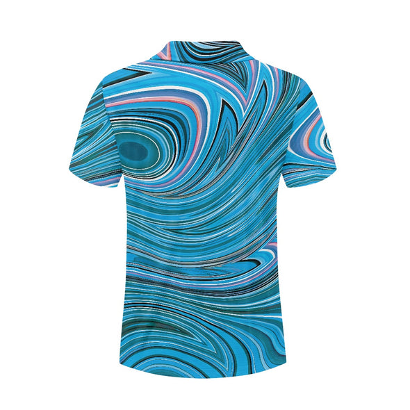 Men's Ocean Swirl Polo Shirt