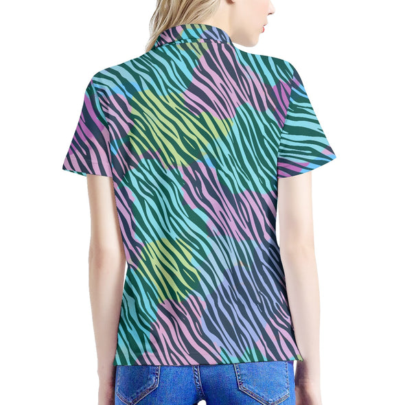 Women's JungleStripe Polo Shirt