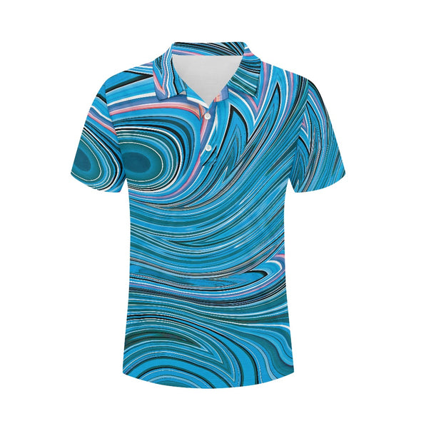 Men's Ocean Swirl Polo Shirt