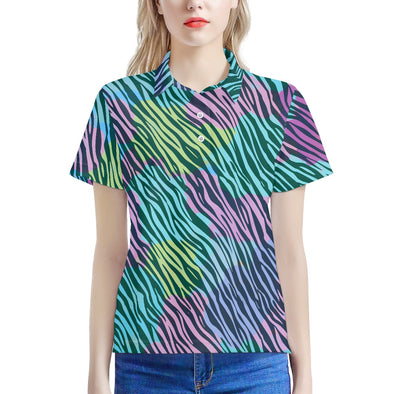 Women's JungleStripe Polo Shirt