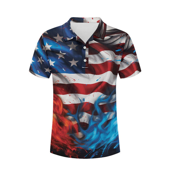 Men's Blaze of Freedom Polo Shirt