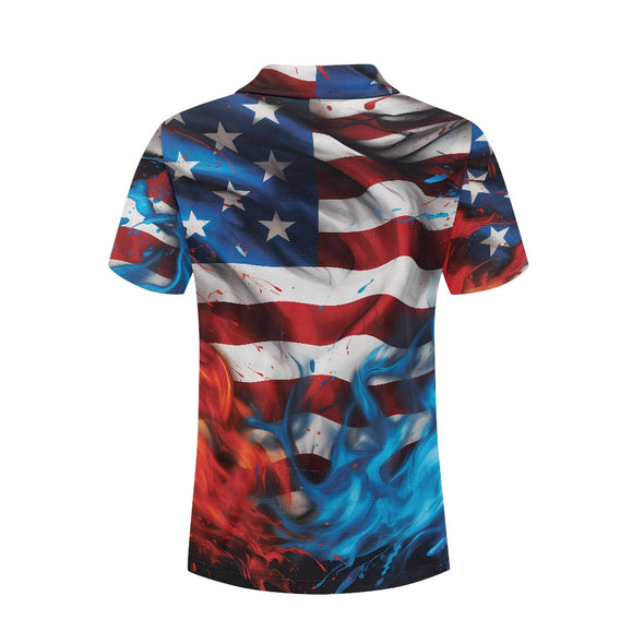 Men's Blaze of Freedom Polo Shirt