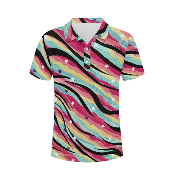 Men's Sunset Waves Polo Shirt